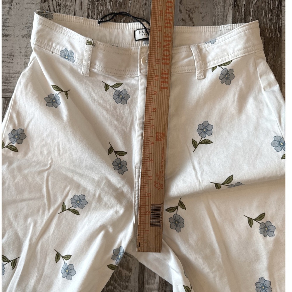 New Bagatelle Collection Floral Pants 8 Ivory Cottagecore Shabby Chic Cropped - Picture 9 of 10